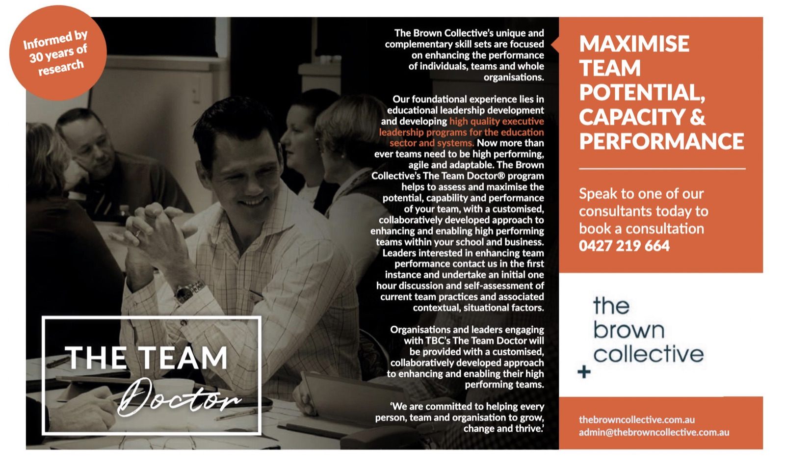 The Team Doctor®: maximise team potential, capability & performance